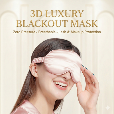 LumiSoie 3D Contoured 22-Momme Silk Sleep Mask (Zero Pressure & Lash Friendly)