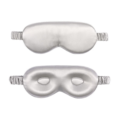 LumiSoie 3D Contoured 22-Momme Gray Silk Sleep Mask (Zero Pressure & Lash Friendly)
