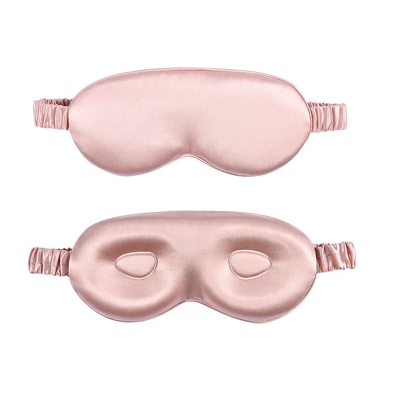 LumiSoie 3D Contoured 22-Momme Pink Silk Sleep Mask (Zero Pressure & Lash Friendly)