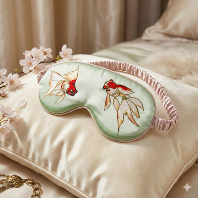LumiSoie Oversized 19-Momme Mulberry Silk Sleep Mask (100% Long Strand Silk Filled)