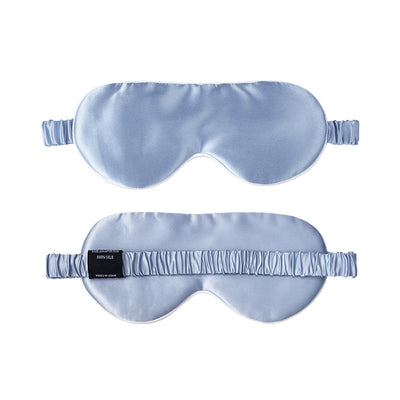 LumiSoie Oversized 19-Momme Pure Mulberry Blue Silk Sleep Mask