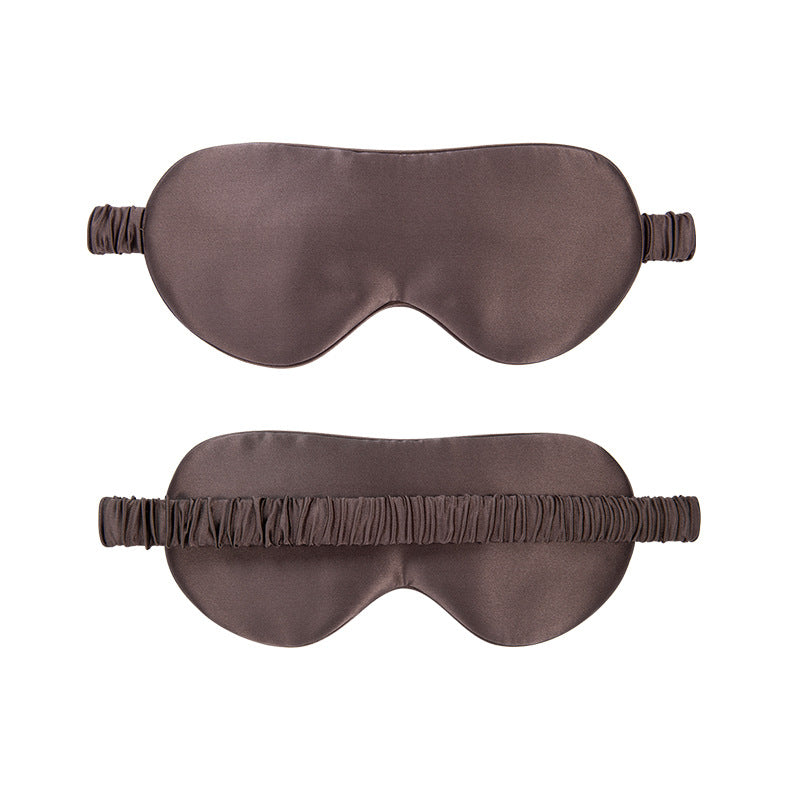 LumiSoie Oversized 19-Momme Pure Mulberry Brown Silk Sleep Mask