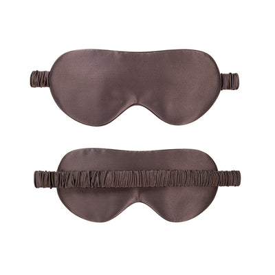 LumiSoie Oversized 19-Momme Pure Mulberry Brown Silk Sleep Mask