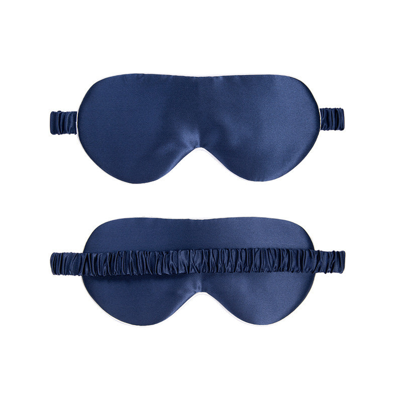 LumiSoie Oversized 19-Momme Pure Mulberry Dark Blue Silk Sleep Mask