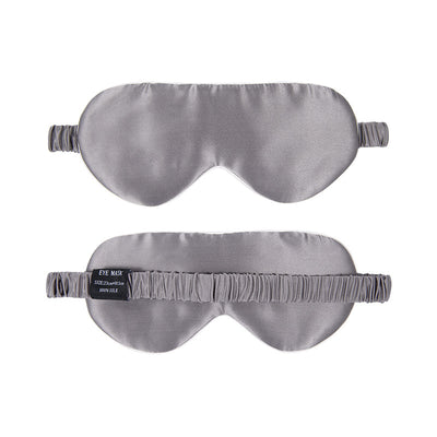 LumiSoie Oversized 19-Momme Pure Mulberry Gray Silk Sleep Mask