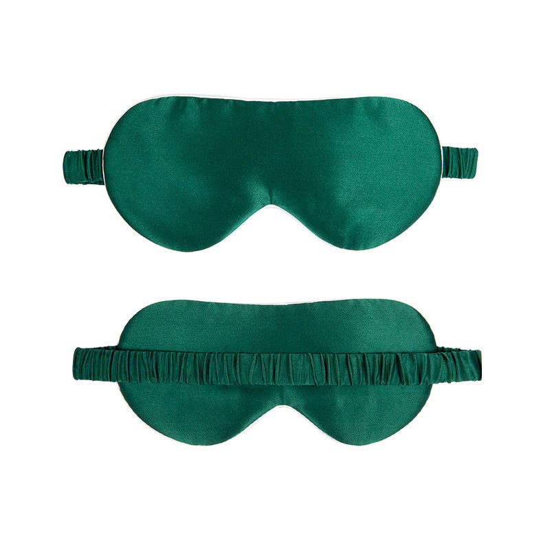 LumiSoie Oversized 19-Momme Pure Mulberry Green Silk Sleep Mask