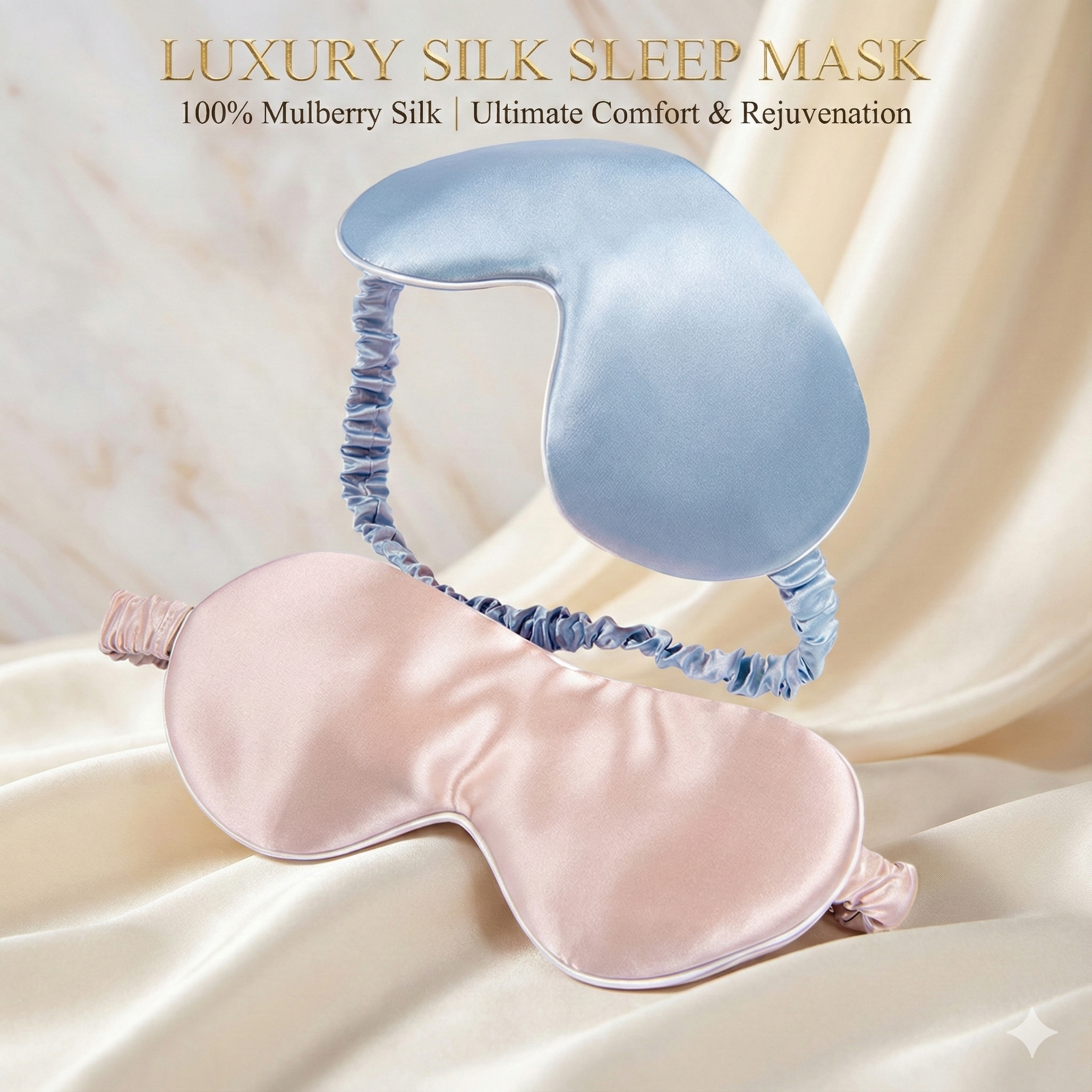 LumiSoie Oversized 19-Momme Pure Mulberry Silk Sleep Mask