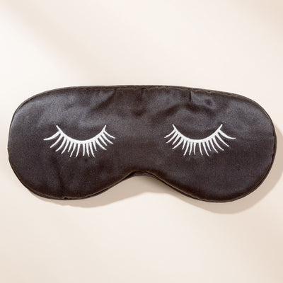 LumiSoie™ "The Wink" 22-Momme Mulberry Black Silk Sleep Mask