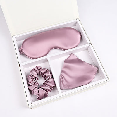 LumiSoie "Triple Indulgence" 100% Mulberry Purple Silk Gift Set